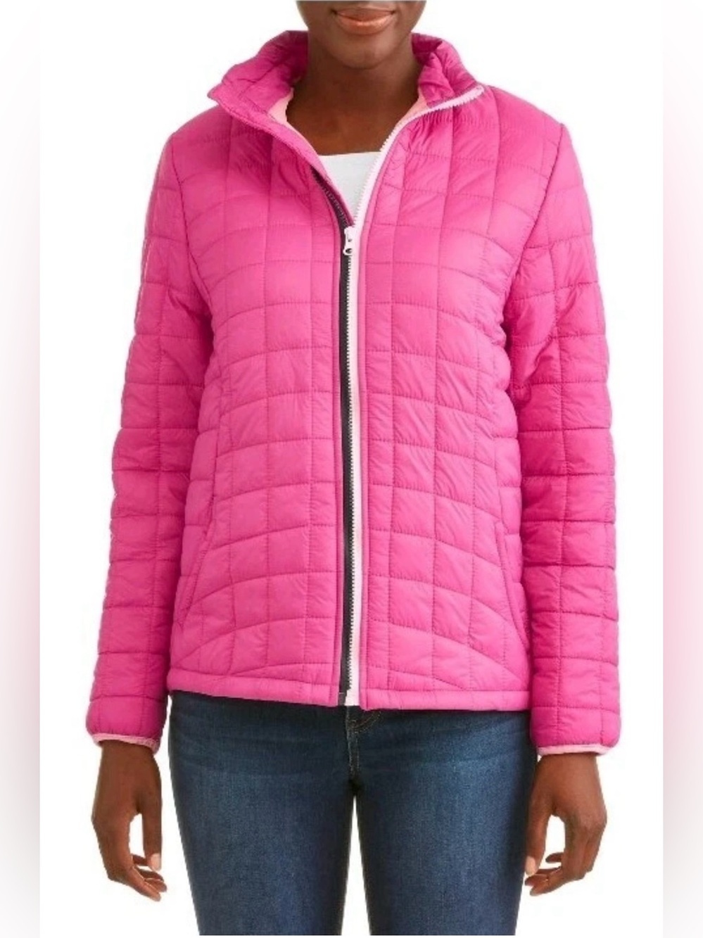 Women's Quilted Lightweight Puffer Jacket - Pink